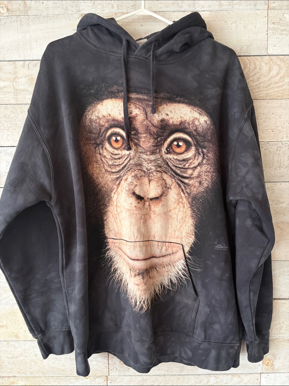 The Mountain Tie Dye cotton Hoodie Monkey Face